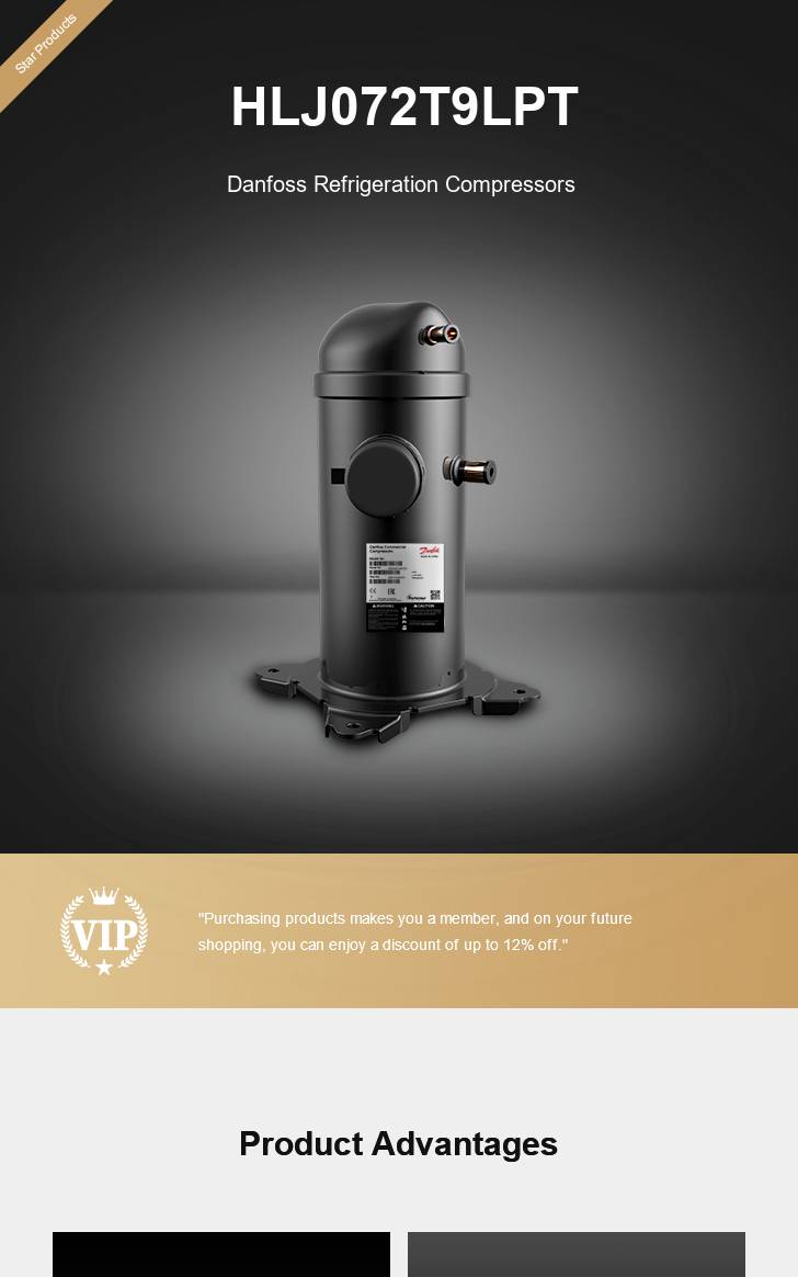 Danfoss Compressor HLJ072T9LPT, technical parameters pdf, structure diagram